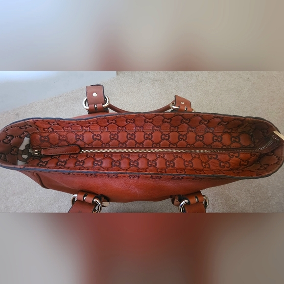 Authentic Gucci Guccissima Medium Tote Bag Dark Brown - Picture 8 of 15